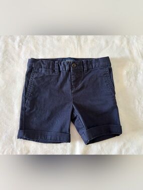 Polo Ralph Lauren Boys Navy Blue Chino Shorts Adjustable Waist Size 5